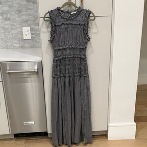 Elegant Black and White Gingham Sundress